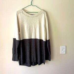 Apt 9 Color Block Sparkly Holiday Sweater Size XXL Color Black & Beige
